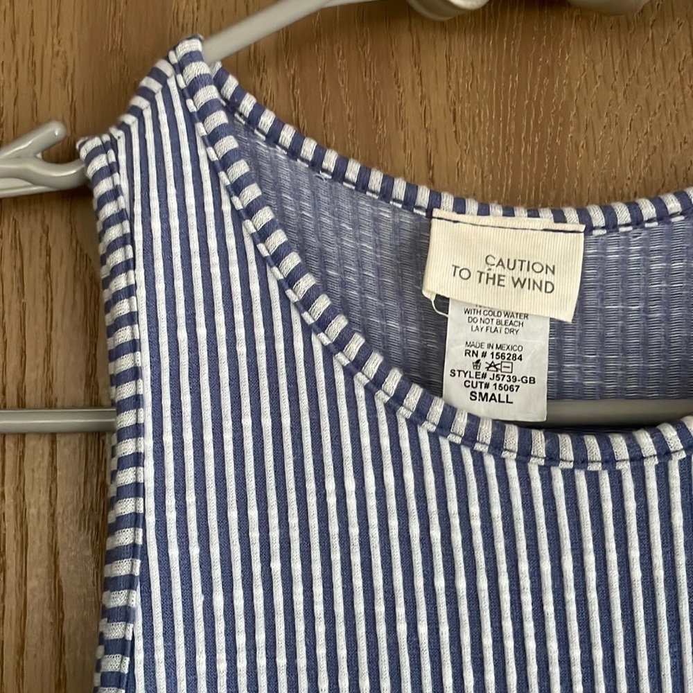 Blue/White Striped Dress